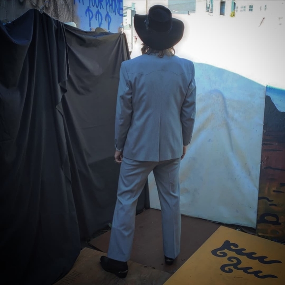 H Bar C Vintage 3piece Pinstripe Western Suit (Pearl Snap Shirt, Blazer, Slacks) - Picture 16 of 16